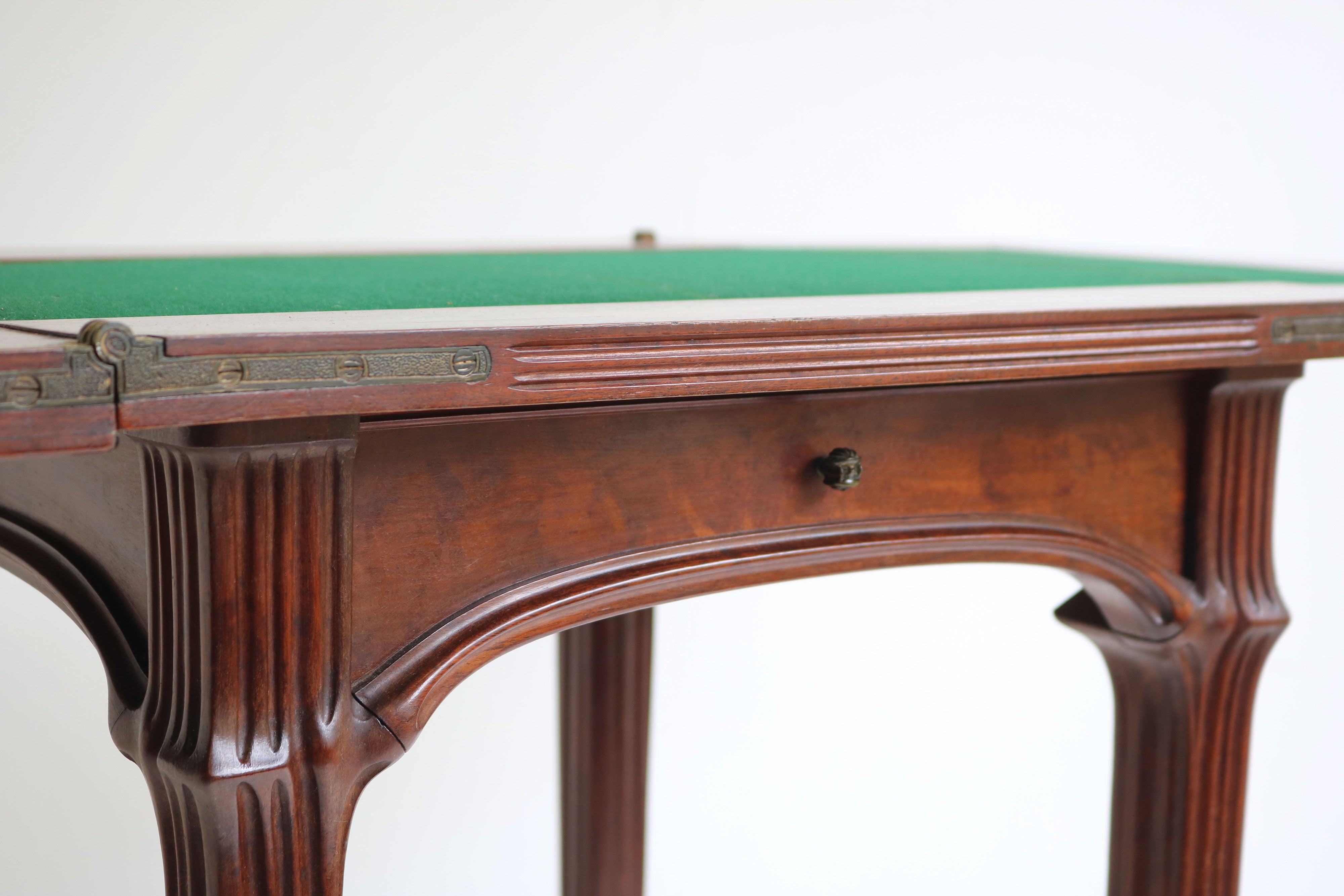 Art Nouveau Games table / side table by Emile Gallé 1910