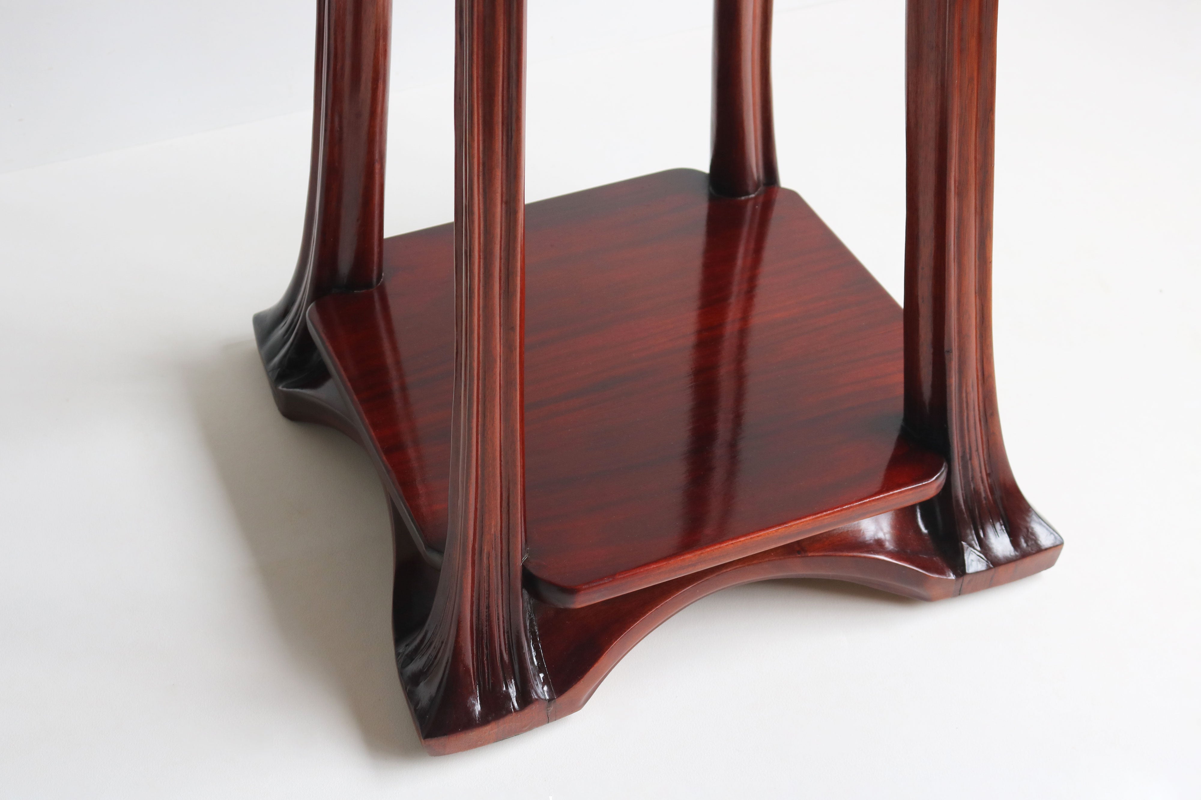 Pair of Plant Stands by Louis Majorelle 1907 Mahogany #1