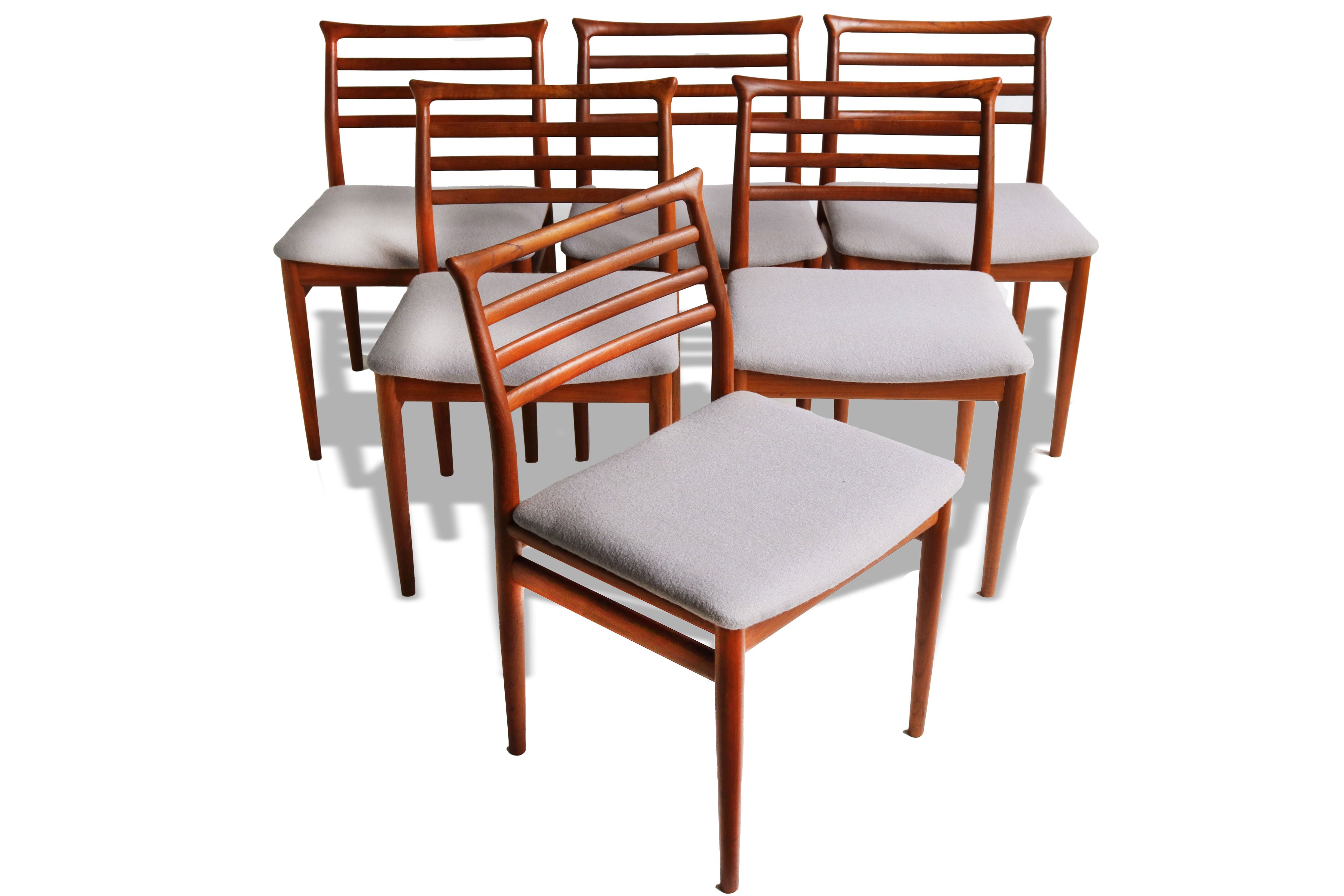 Set of six Danish dining chairs by Erling Torvits 1960