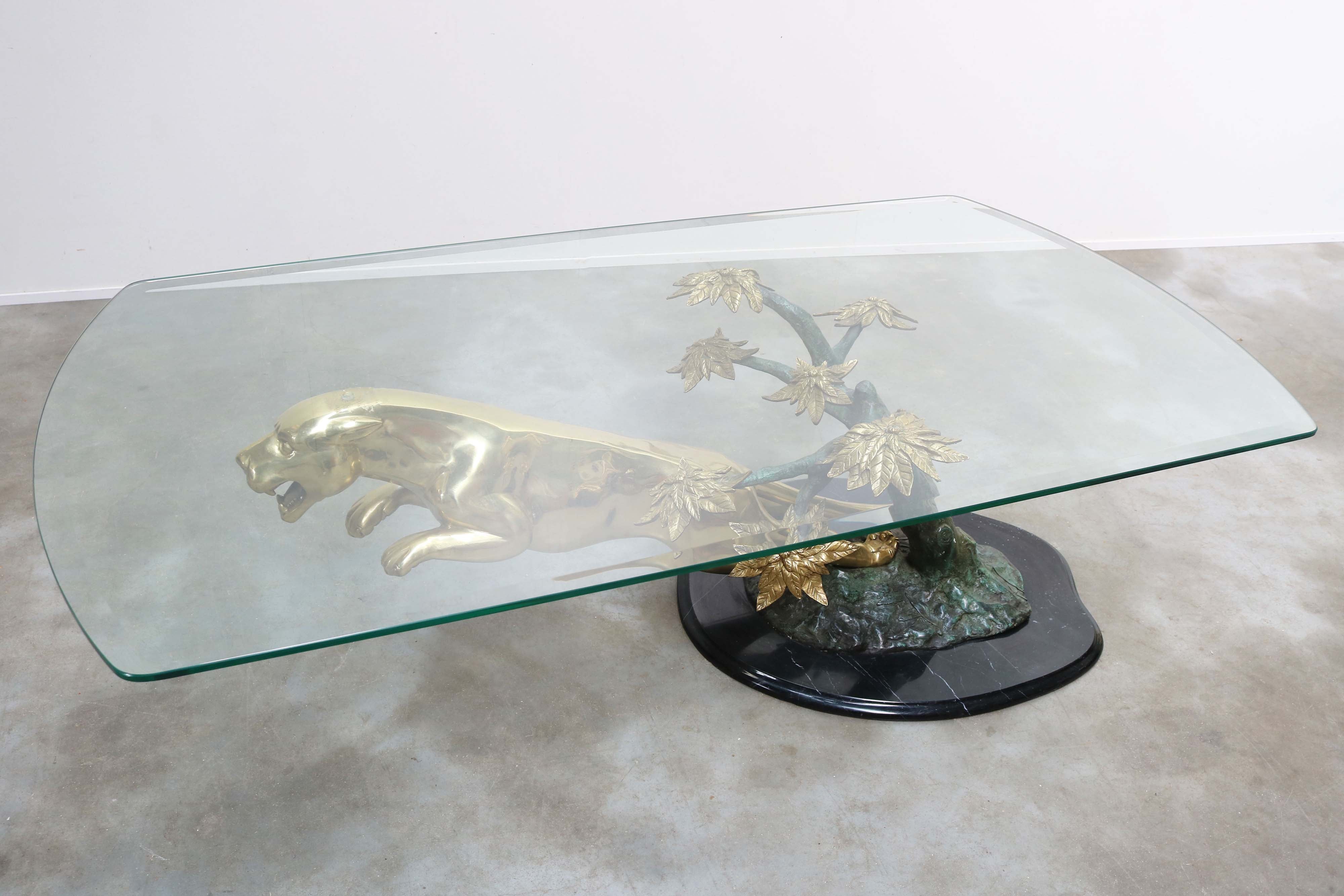 Maison Jansen ''Leaping Panther'' Coffee table 1960