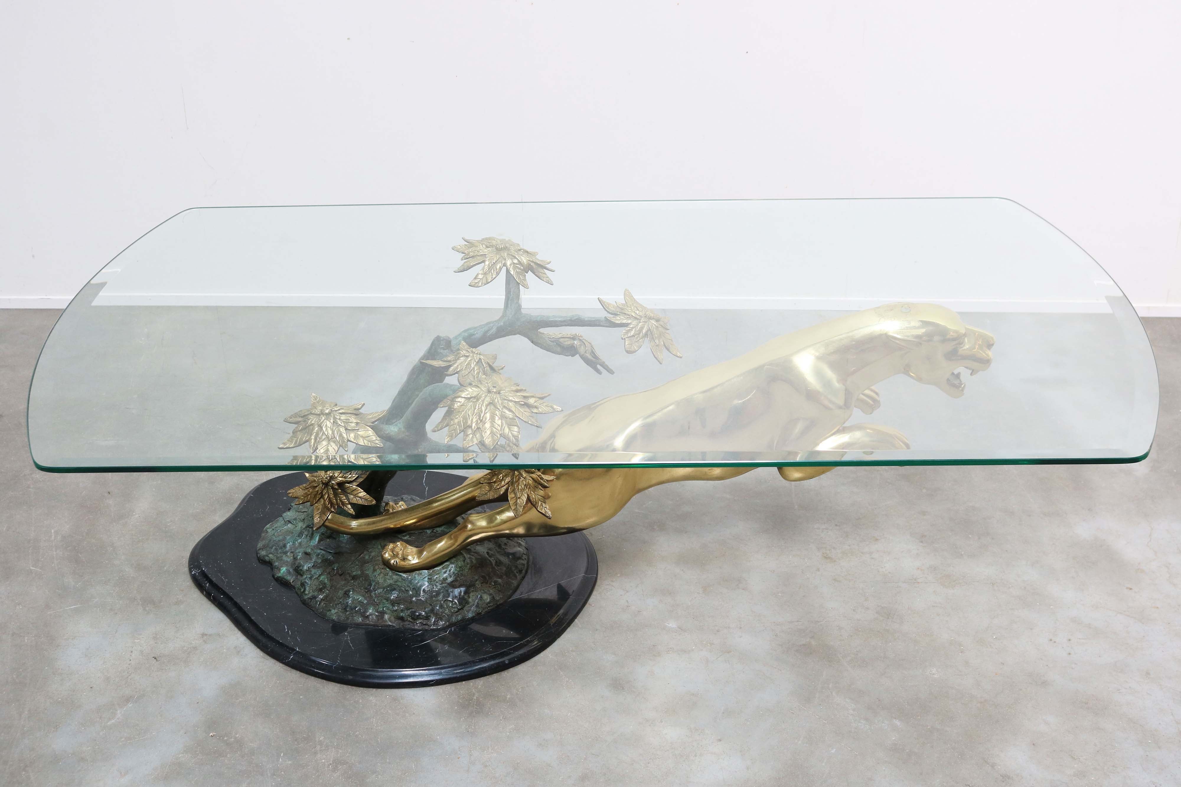 Maison Jansen ''Leaping Panther'' Coffee table 1960