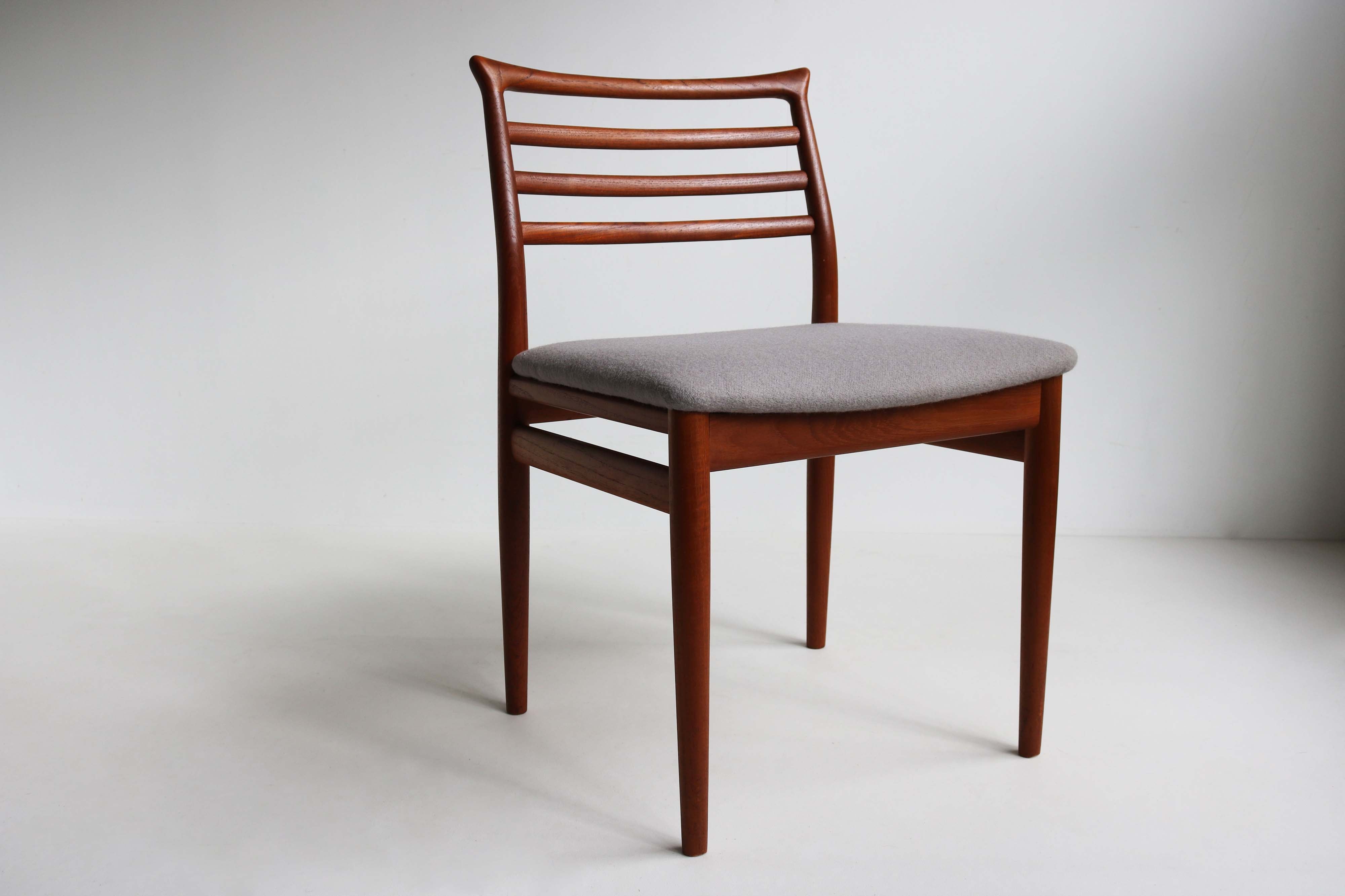 Set of six Danish dining chairs by Erling Torvits 1960