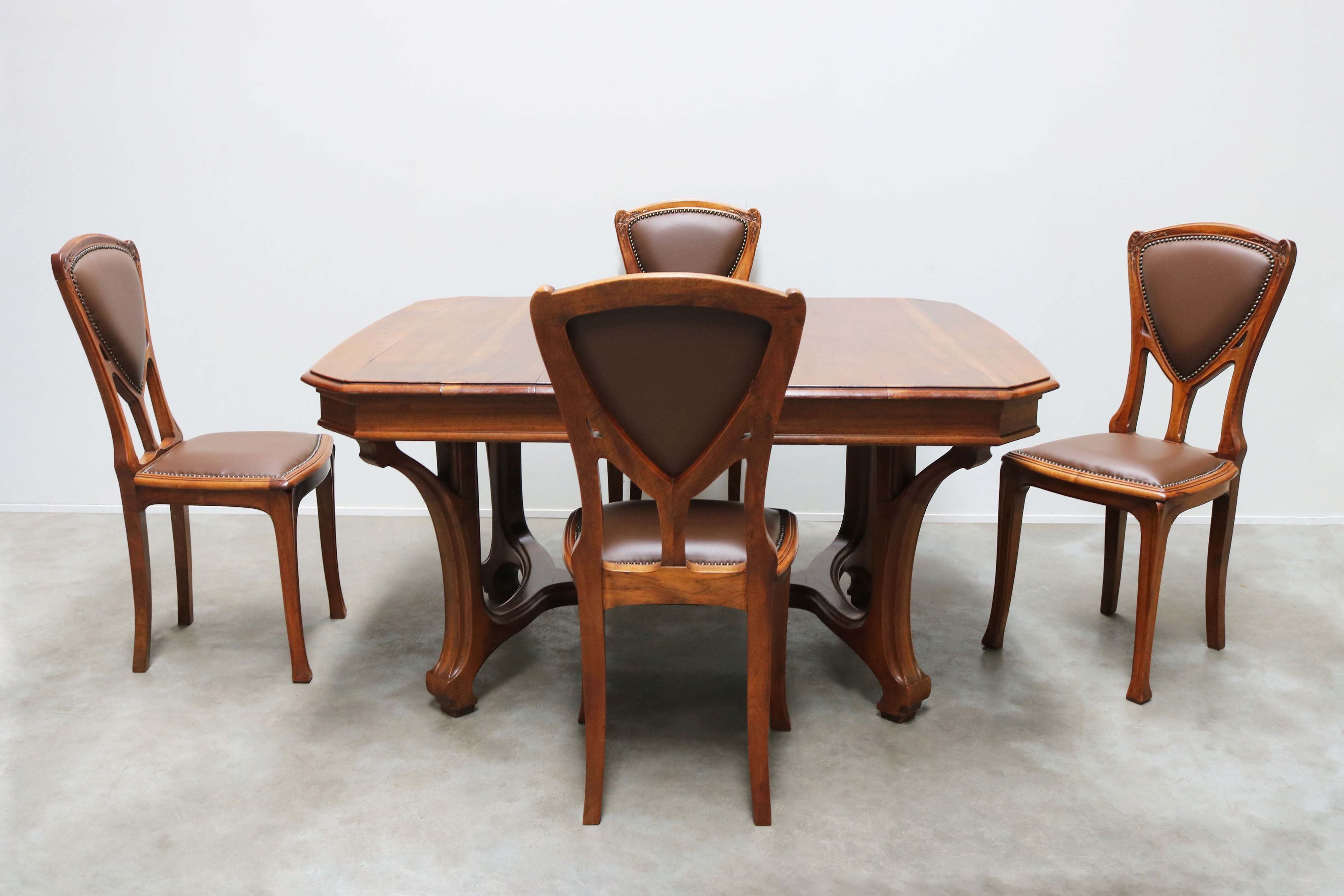 Art Nouveau Dining set by Eugene Vallin 1903