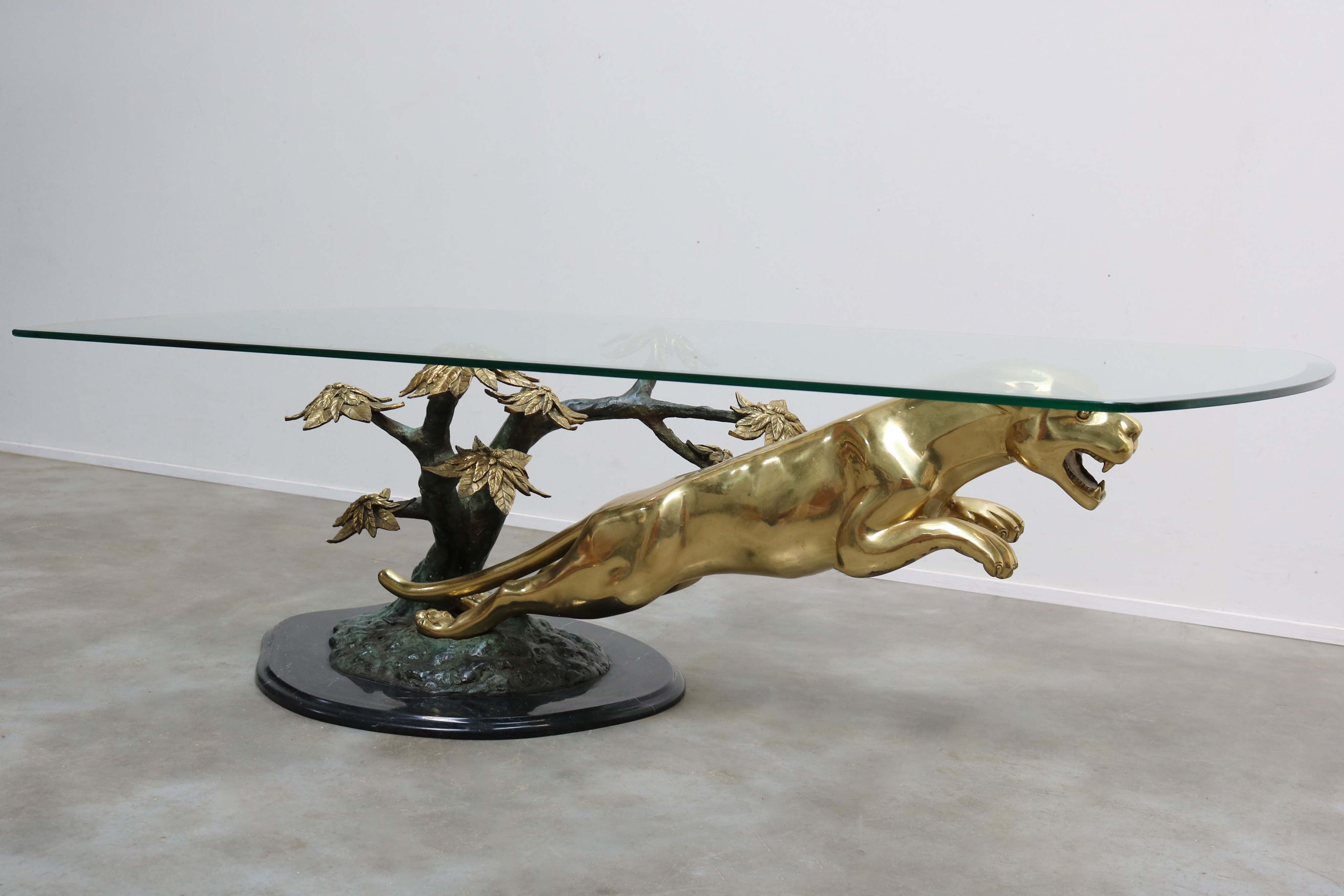 Maison Jansen ''Leaping Panther'' Coffee table 1960