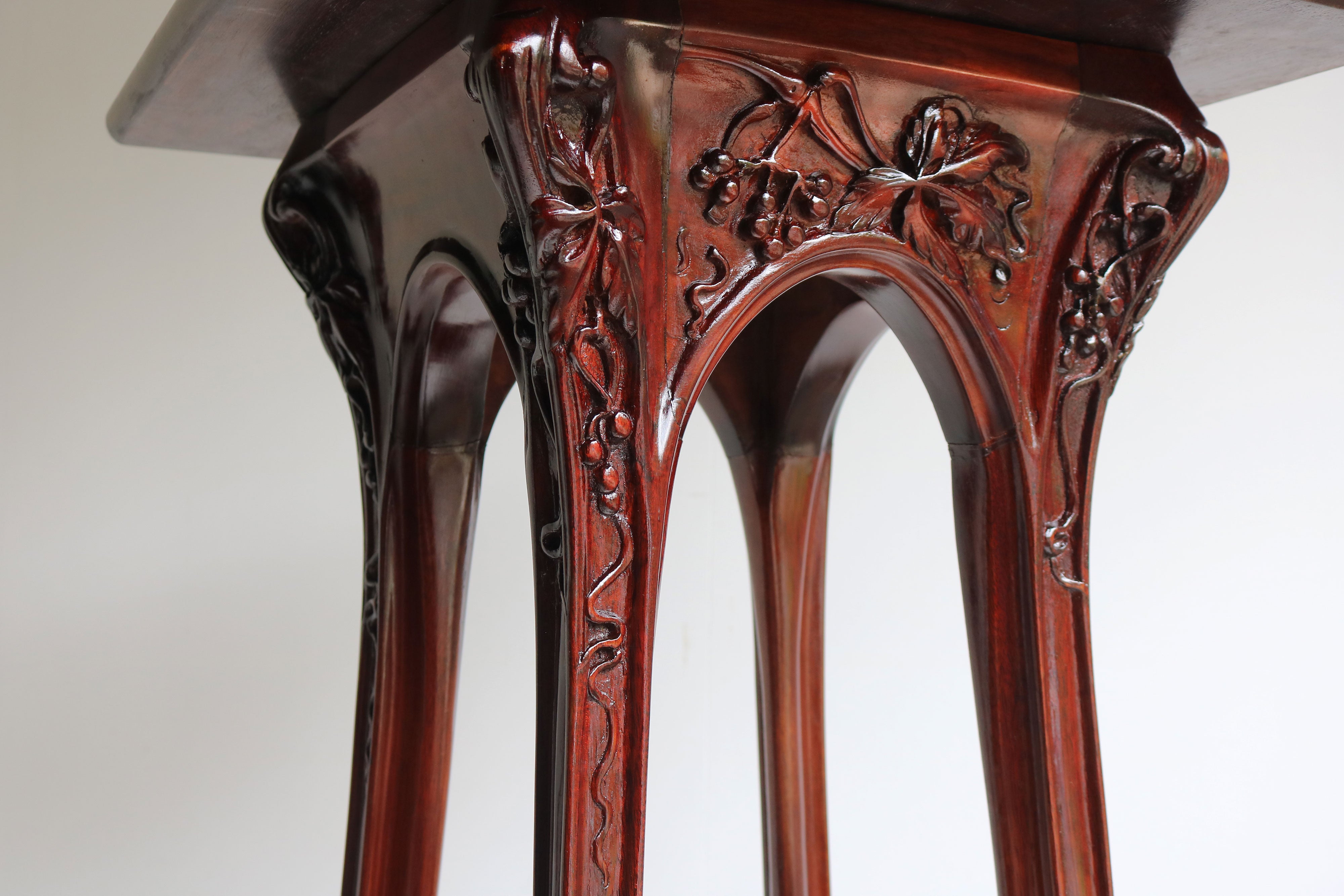 Pair of Plant Stands by Louis Majorelle 1907 Mahogany #2