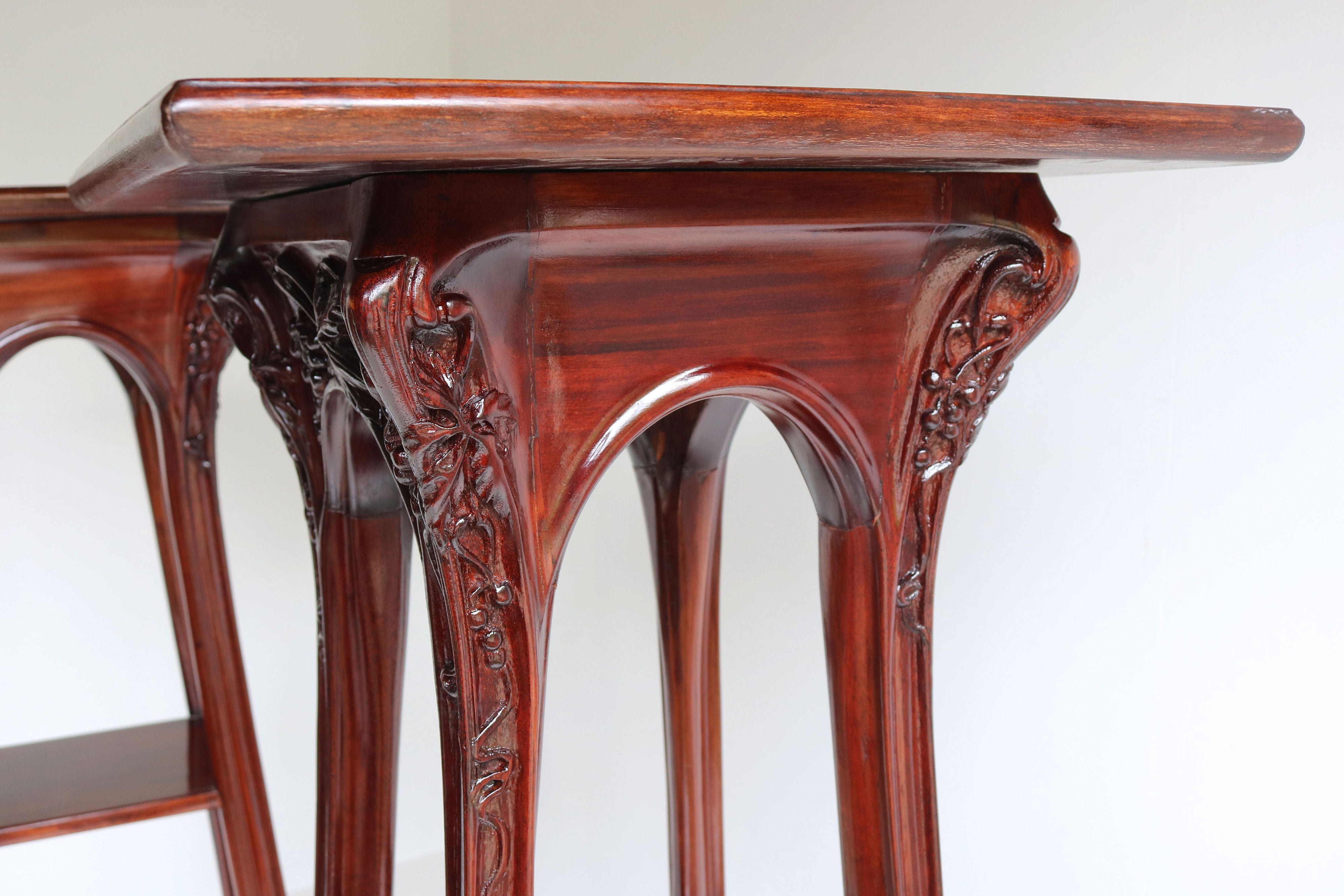 Pair of Plant Stands by Louis Majorelle 1907 Mahogany #2