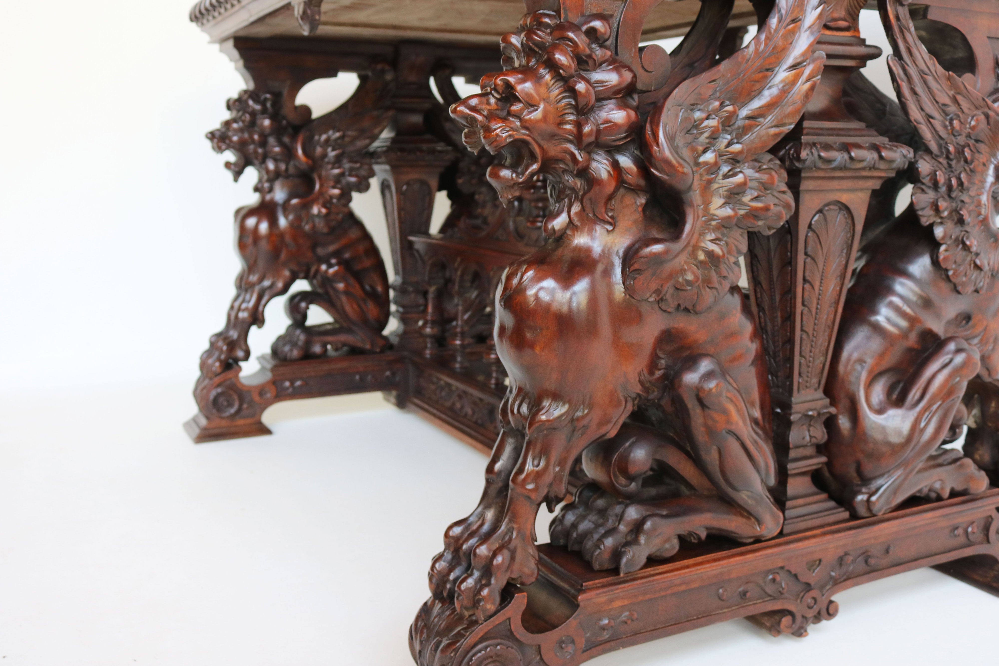 Renaissance Revival writing desk by Victor Aimone 1890