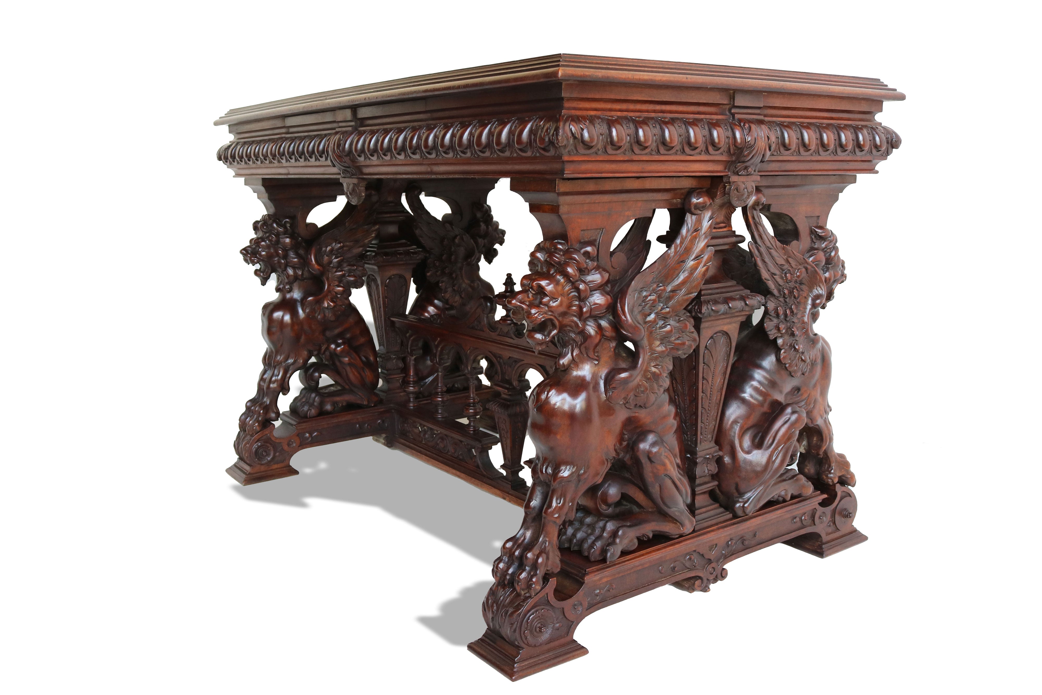 Renaissance Revival writing desk by Victor Aimone 1890