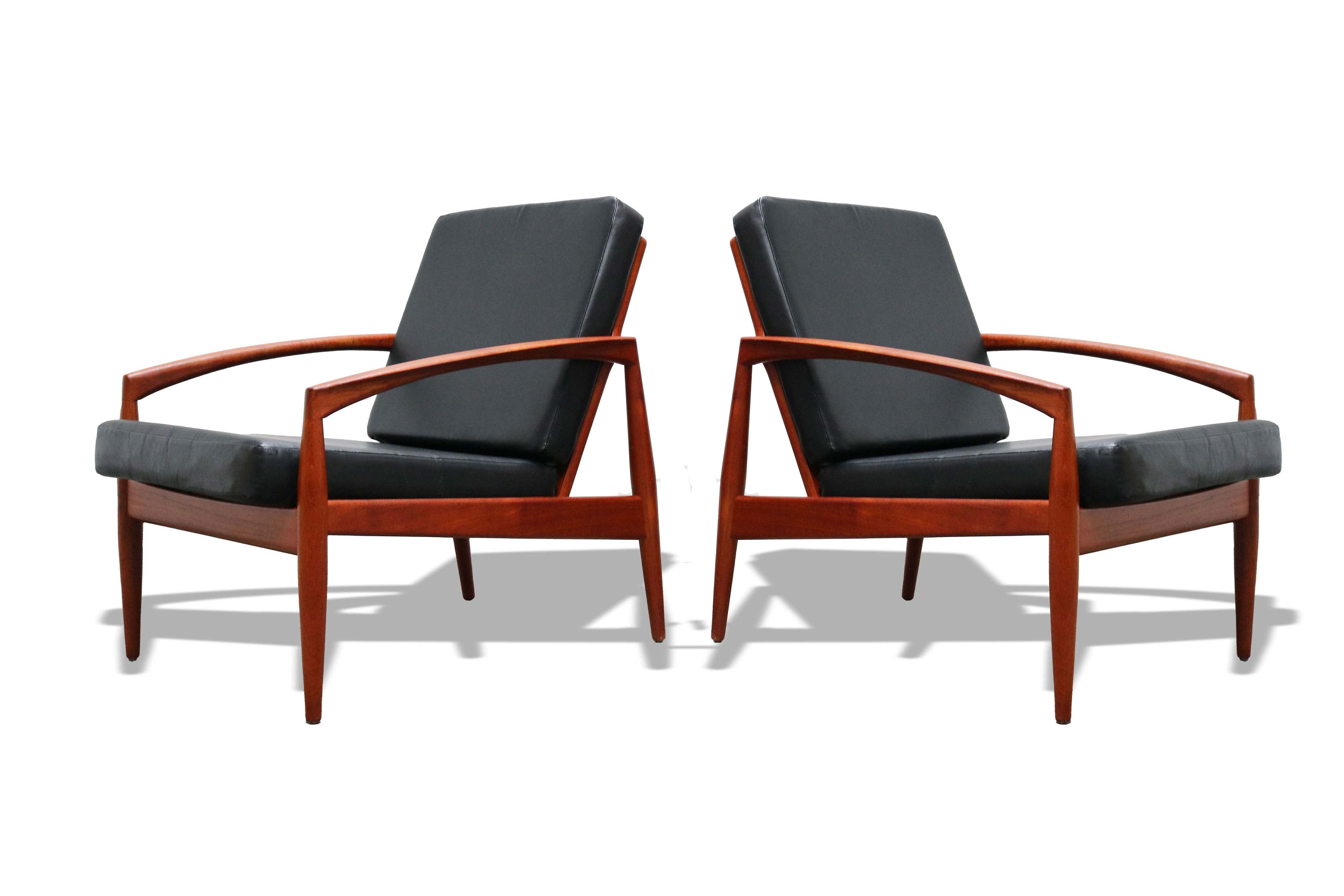 Pair of Danish lounge chairs ''Paper Knife'' by Kai Kristiansen 1960